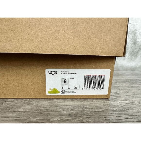 UGG Women's Fluff Yeah Slide Sandals - Key Lime 6M - Picture 7 of 11